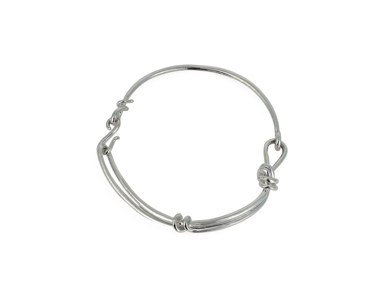 Женское ожерелье SOHI The Knotted-Bar Collar - Chrome