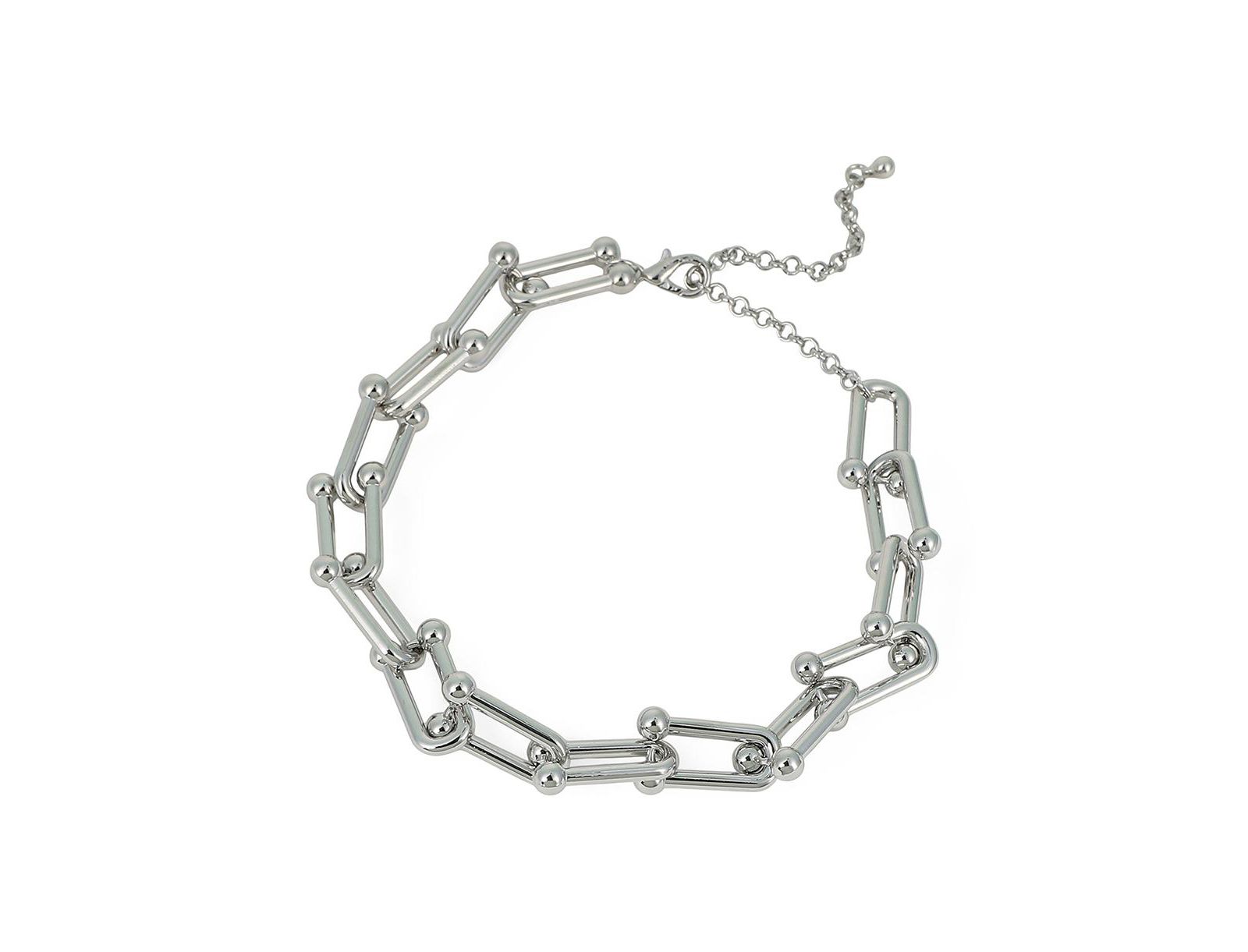 Женское ожерелье SOHI The Chunky Clip-Link Chain - Chrome