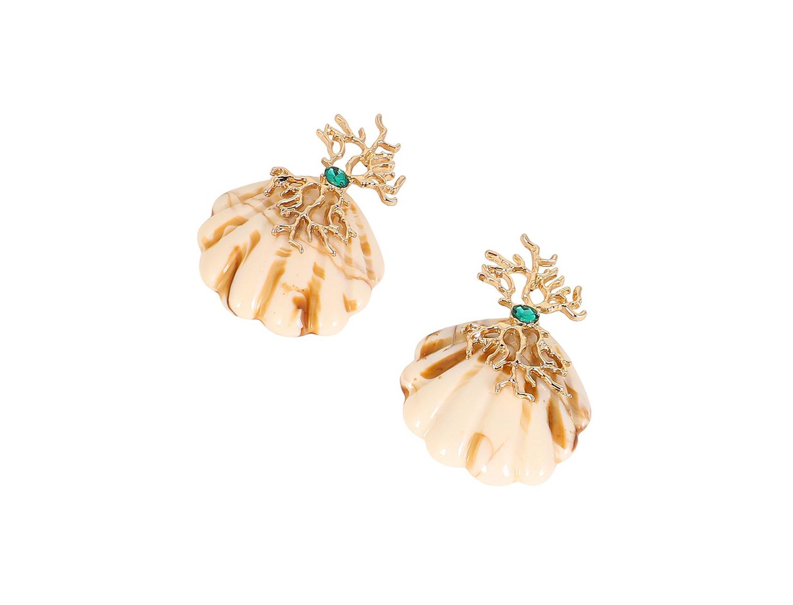 Женские серьги SOHI The Veined-Conchiglia Drop Earrings - California