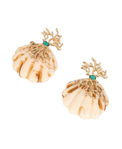 Женские серьги SOHI The Veined-Conchiglia Drop Earrings - California