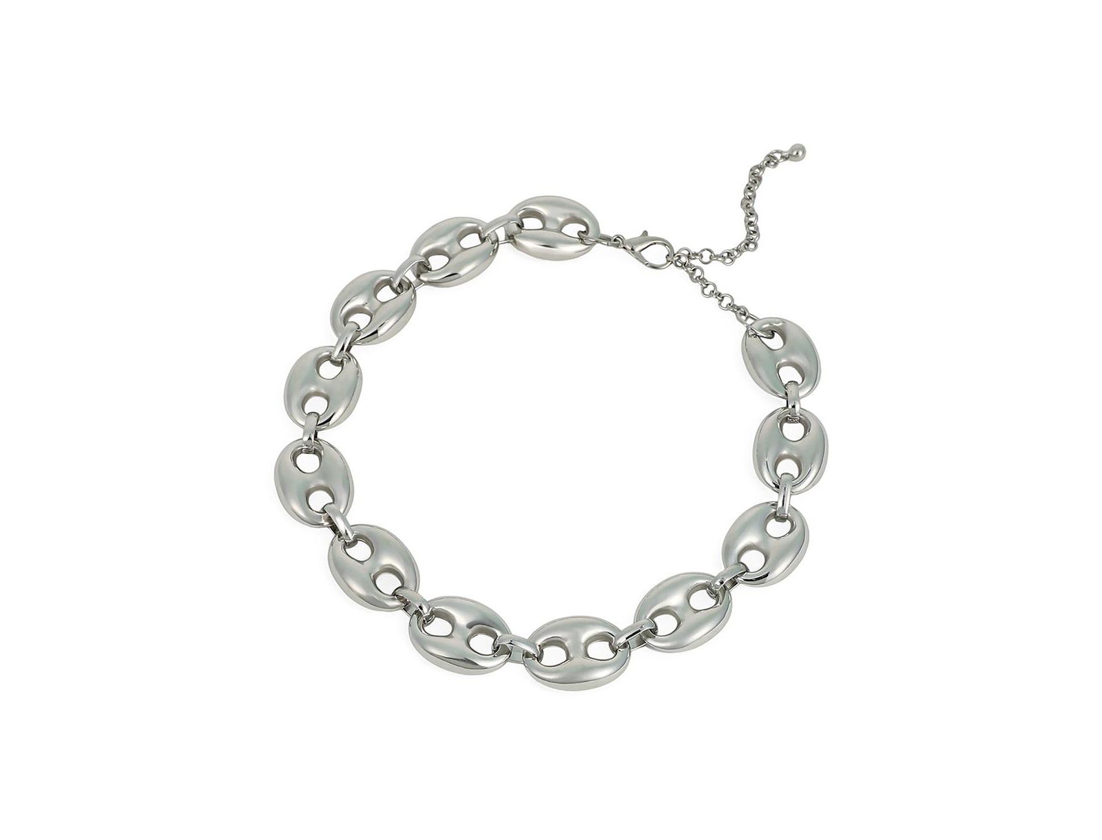 Women's The Chunky Coffee-Bean Chain Necklace - Chrome