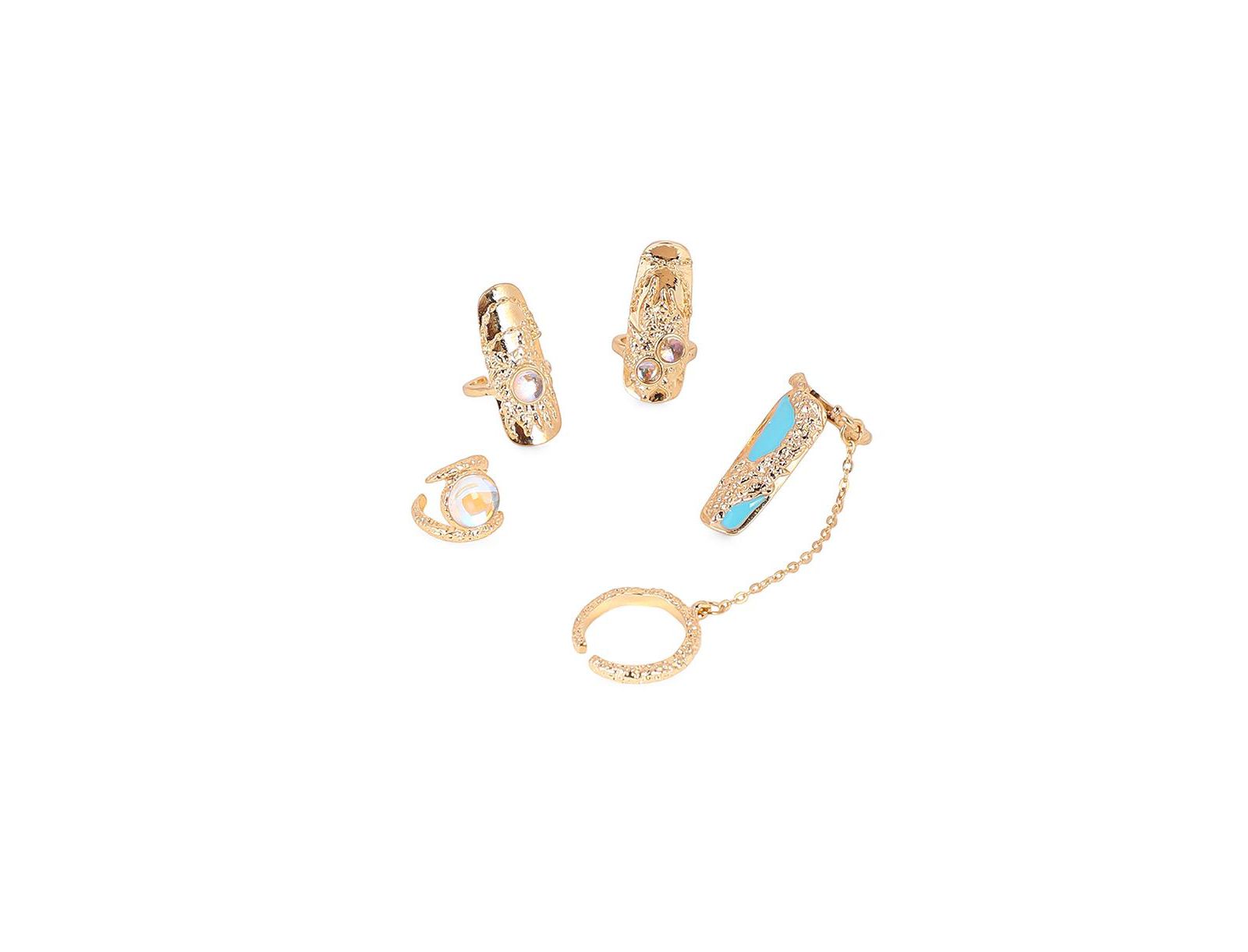 Кольца SOHI Women's The Jasmine Nail Rings - California