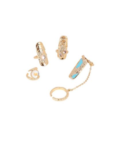 Кольца SOHI Women's The Jasmine Nail Rings - California