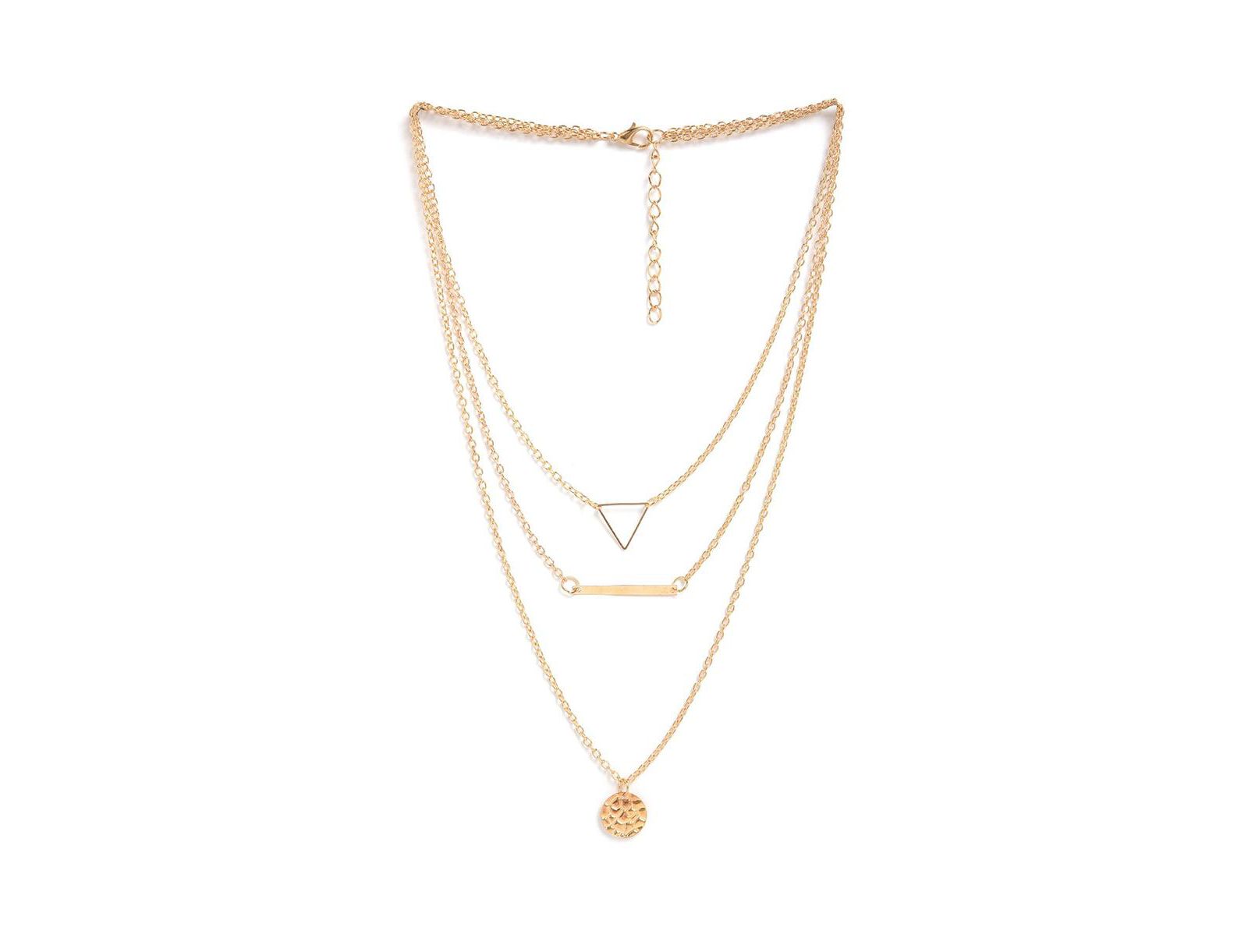 SOHI Women's Geometric Layered Necklace