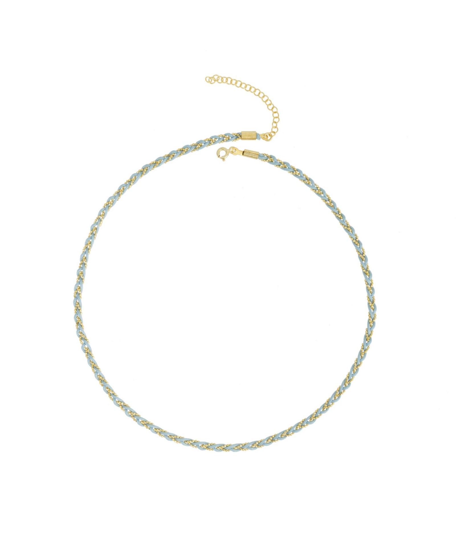 Spero London Women's Handmade Rope Braided Sterling Beaded Chain Necklace