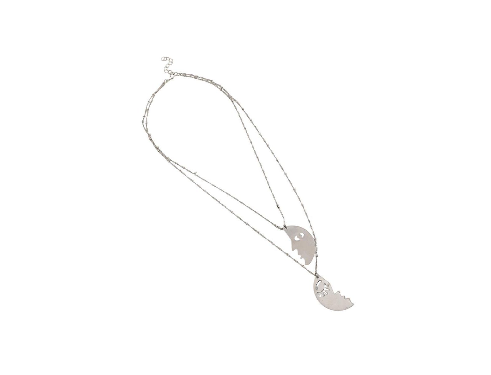 SOHI Women's The Lovers Multi-Layer Necklace
