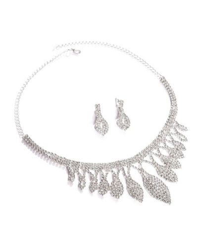 Женское колье и серьги SOHI Bling Teardrop