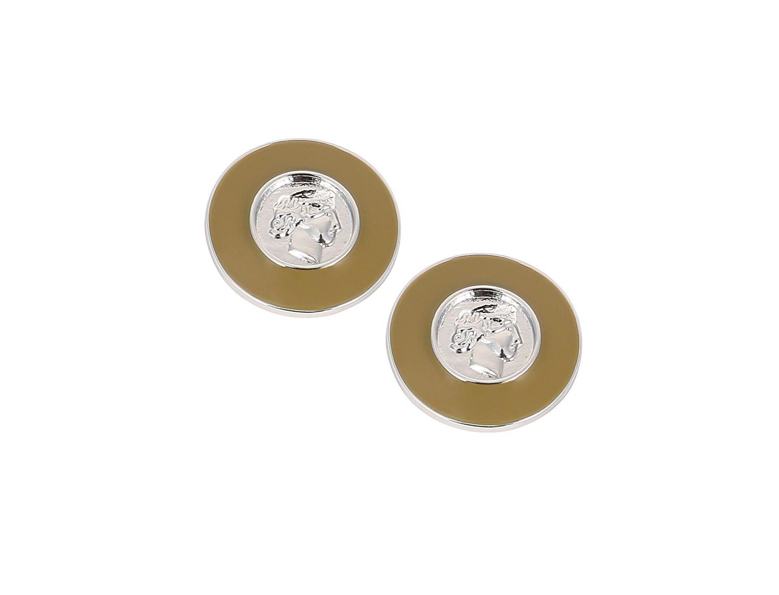 Женские серьги-гвоздики The Enamel-Coin Metallic