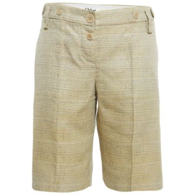 Pre-Owned Chloe Women's Beige Patterned Regular Shorts