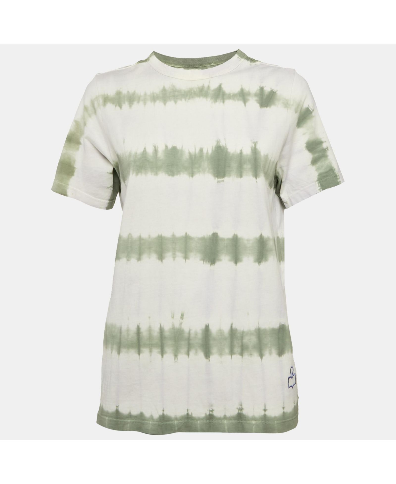 Женская футболка Pre-Owned Isabel Marant Etoile White/green Tie-Dye Cotton Dena