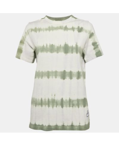 Женская футболка Pre-Owned Isabel Marant Etoile White/green Tie-Dye Cotton Dena