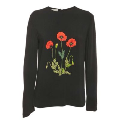 Женская блузка Stella Mccartney Pre-Owned Floral Embroidered Crepe