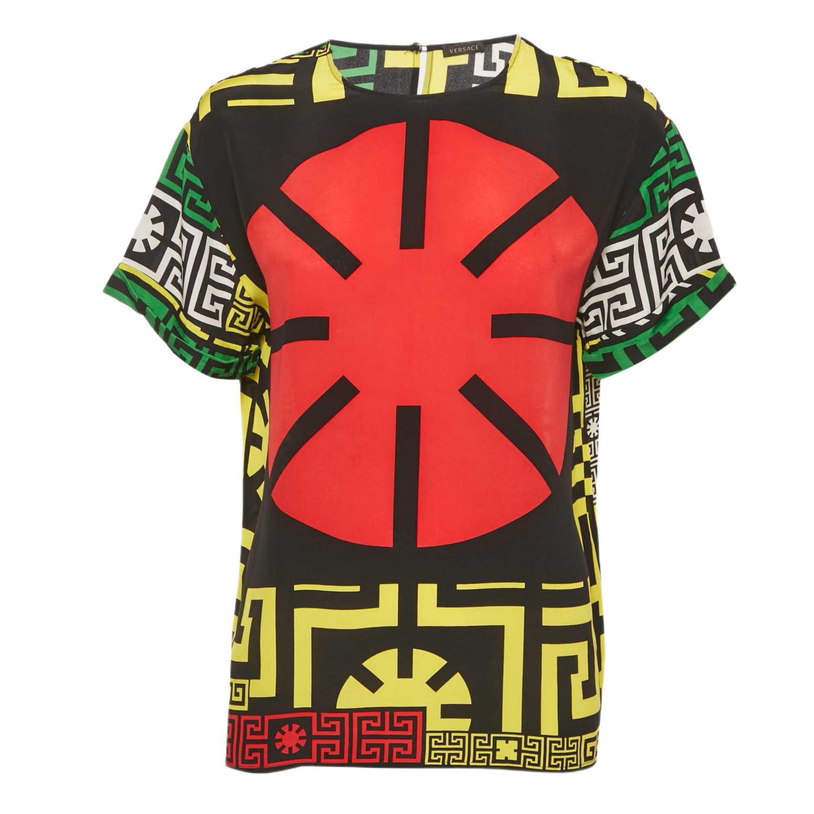 Pre-Owned Versace женский шелковый туник с принтом