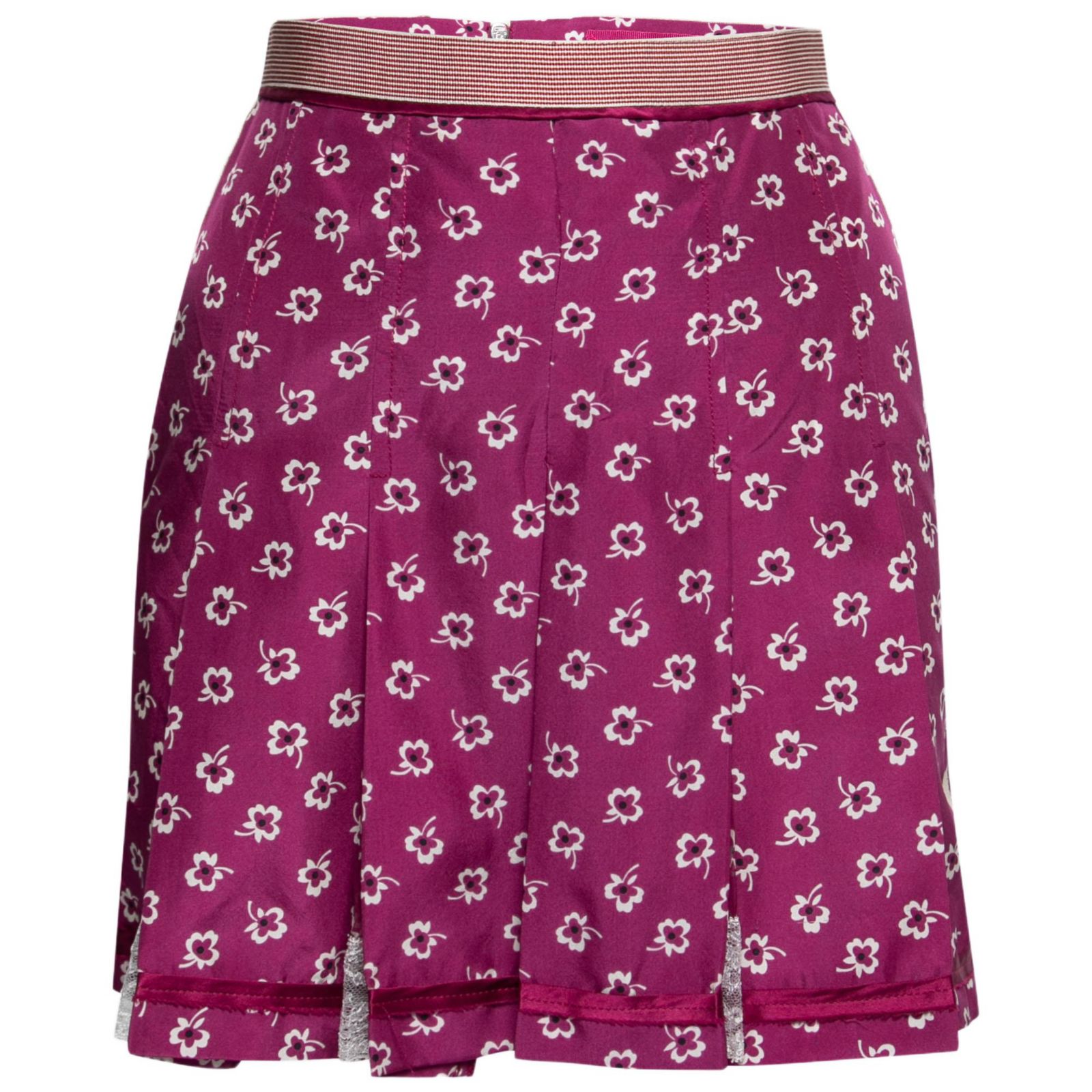 Pre-Owned Dolce & Gabbana Women's Pre-Owned Dandg By Dolce and Gabbana Pink Printed Silk Mini Skirt