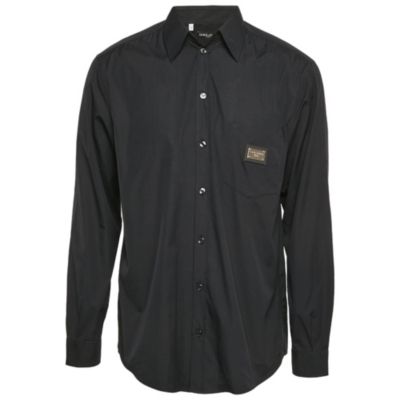 Рубашка Pre-Owned Dolce & Gabbana Men's Black Cotton Long Sleeve
