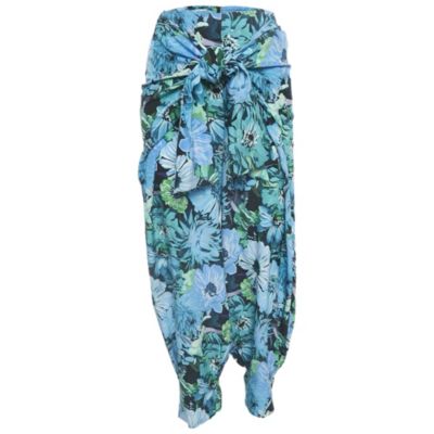 Stella McCartney Женские шелковые брюки с принтом, синие