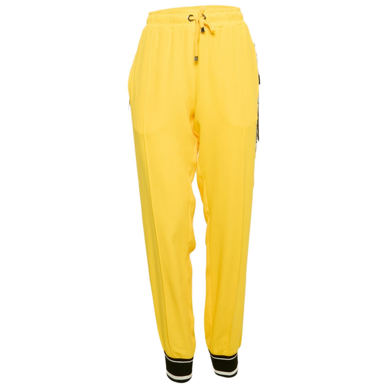 Pre-Owned Dolce & Gabbana Женские спортивные брюки с логотипом, желтые