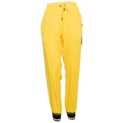 Pre-Owned Dolce & Gabbana Женские спортивные брюки с логотипом, желтые