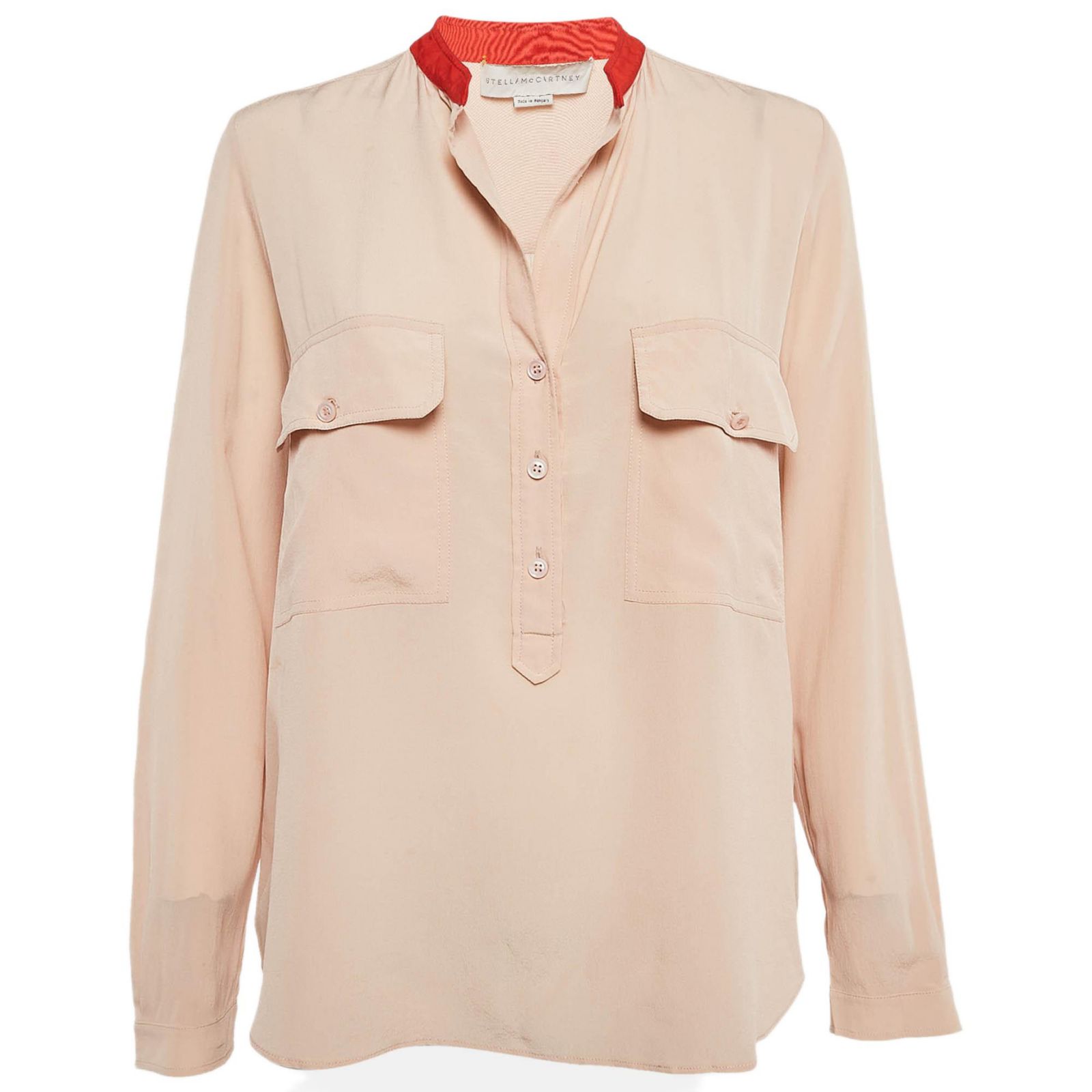 Женская блузка Stella Mccartney из шелка Crepe, светло-розовая, б/у