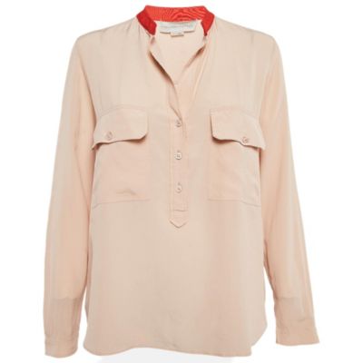 Женская блузка Stella Mccartney из шелка Crepe, светло-розовая, б/у