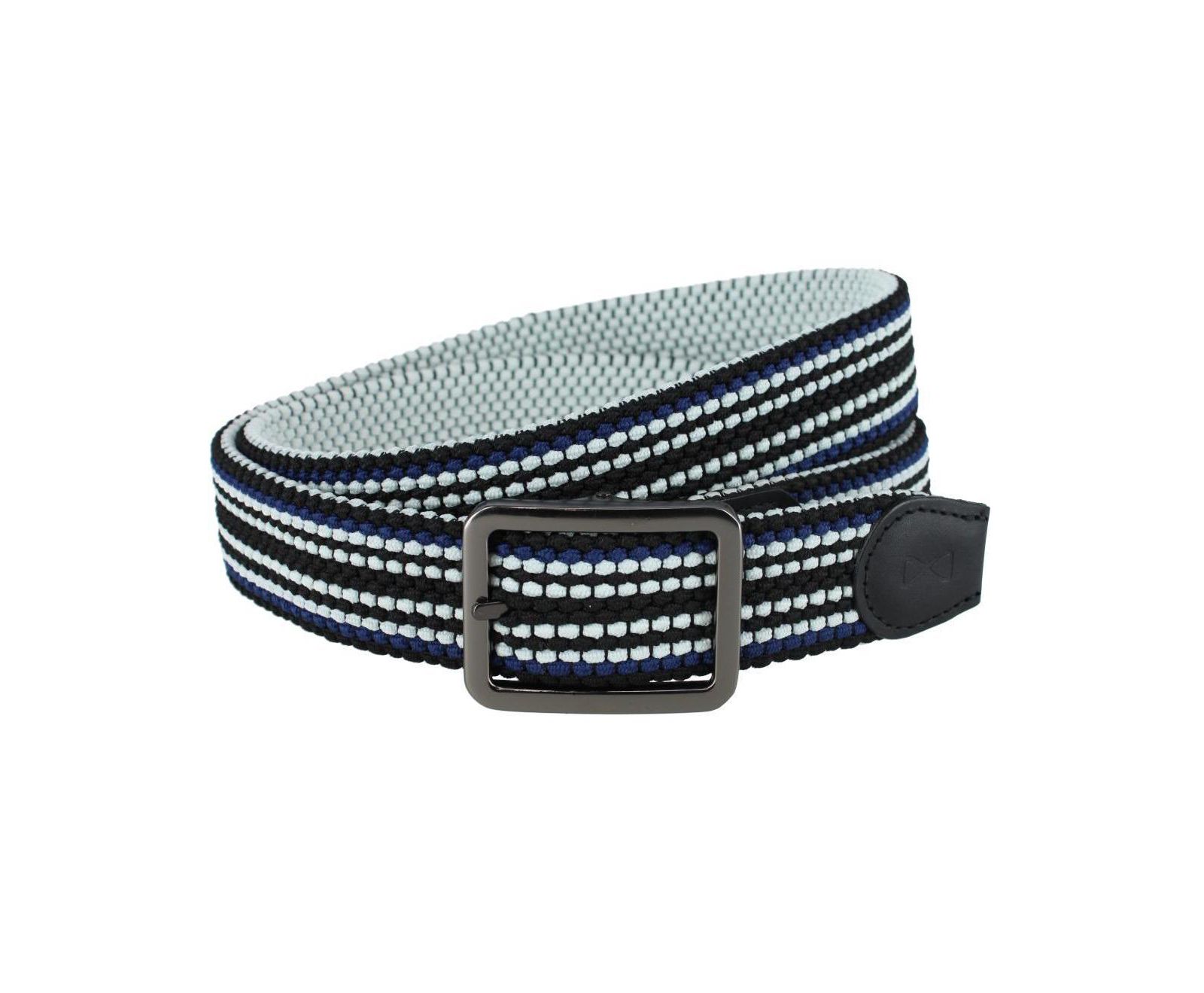 Мужской ремень TRAFALGAR Alejandro Black and White Reversible Braided Golf Belt