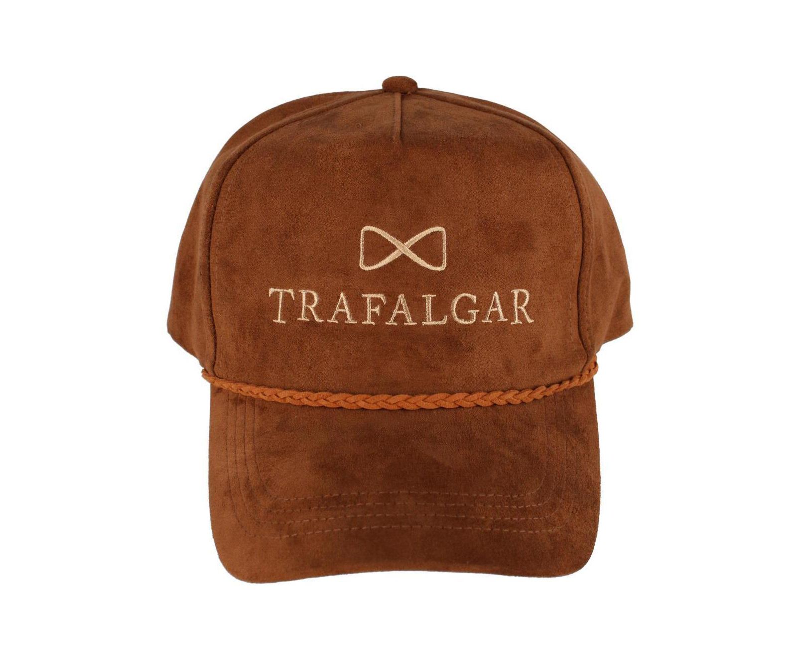 TRAFALGAR Men's Traflagar's Faux Suede 5 Panel Cap with Braided Rope