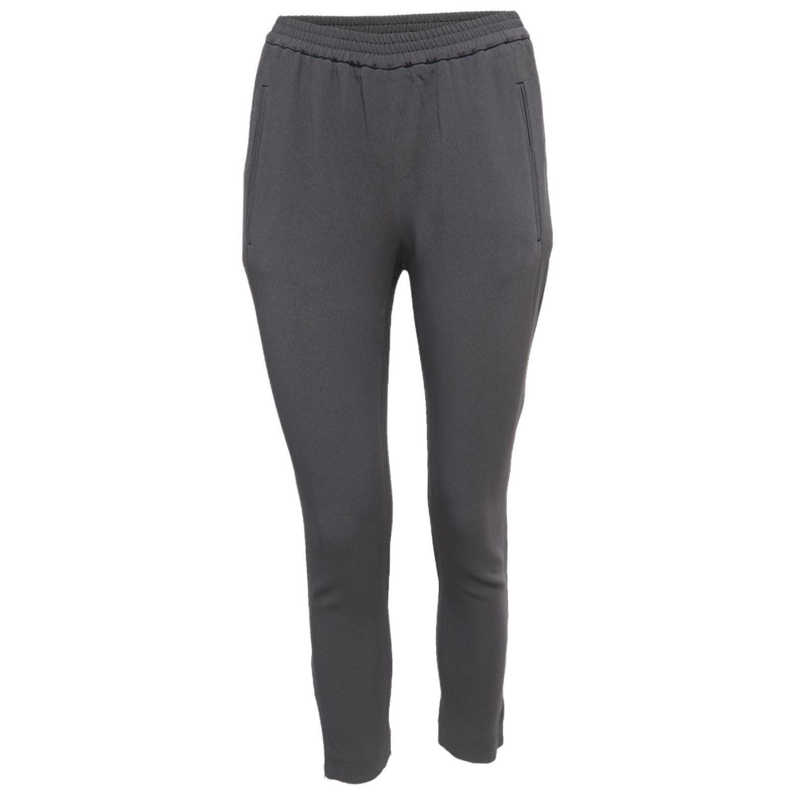 Pre-Owned Stella Mccartney Women's Grey Crepe Tapered Leg Pants