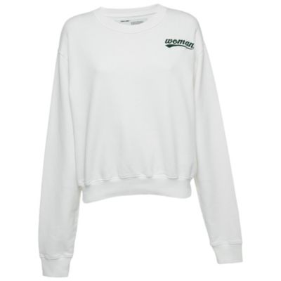 Женский хлопковый худи Pre-Owned Off-White с вышивкой логотипа