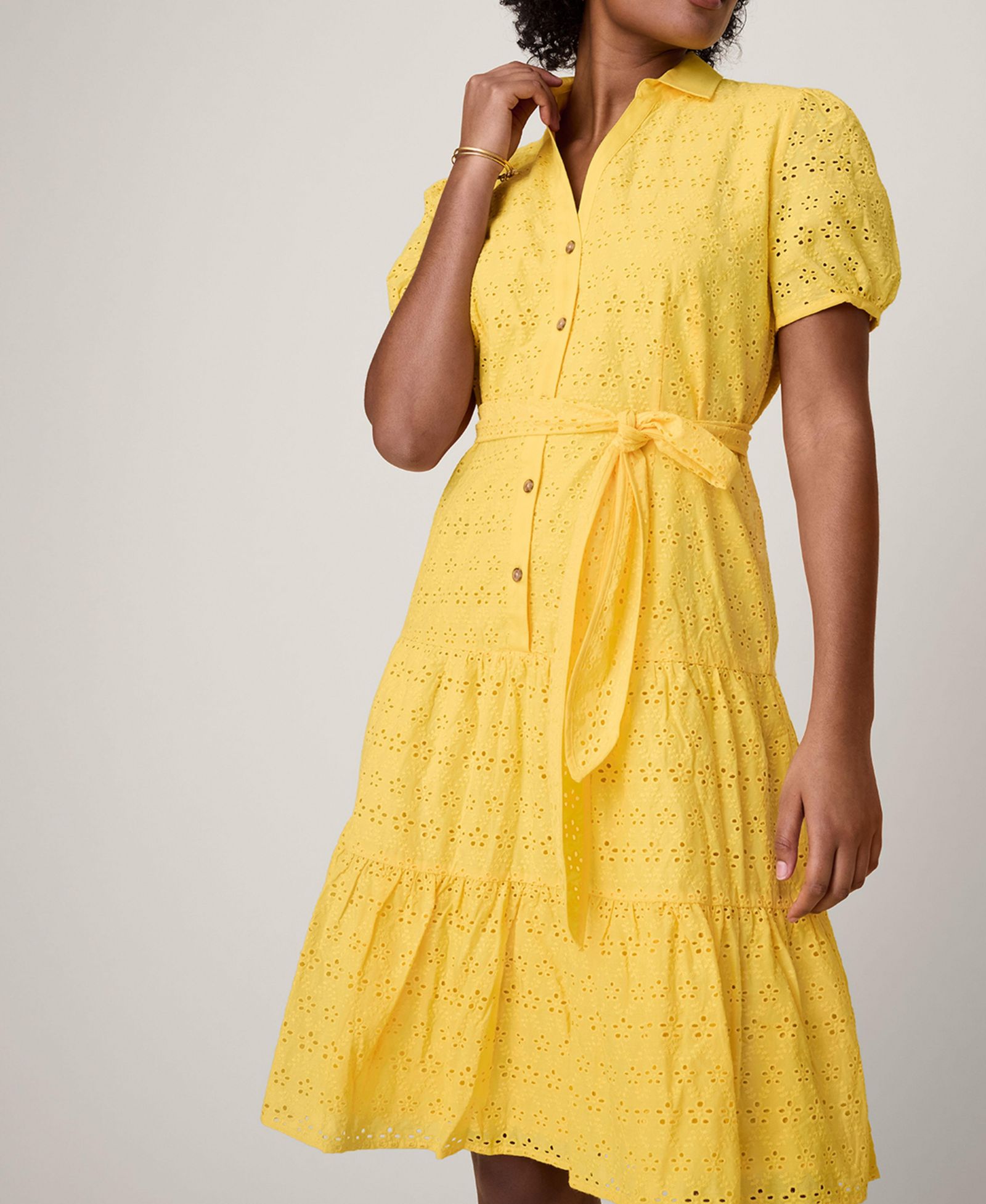 UNTUCKit Женское платье Augusta Cotton Eyelet Short Sleeve
