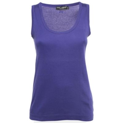 Dolce & Gabbana Женский Purple Cotton Tank Top