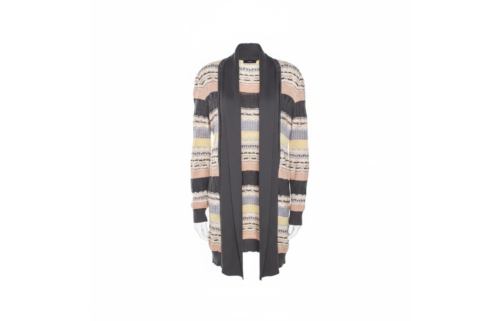 Pre-Owned Missoni Women's Multicolor Jacquard Eyelet Knit Cardigan