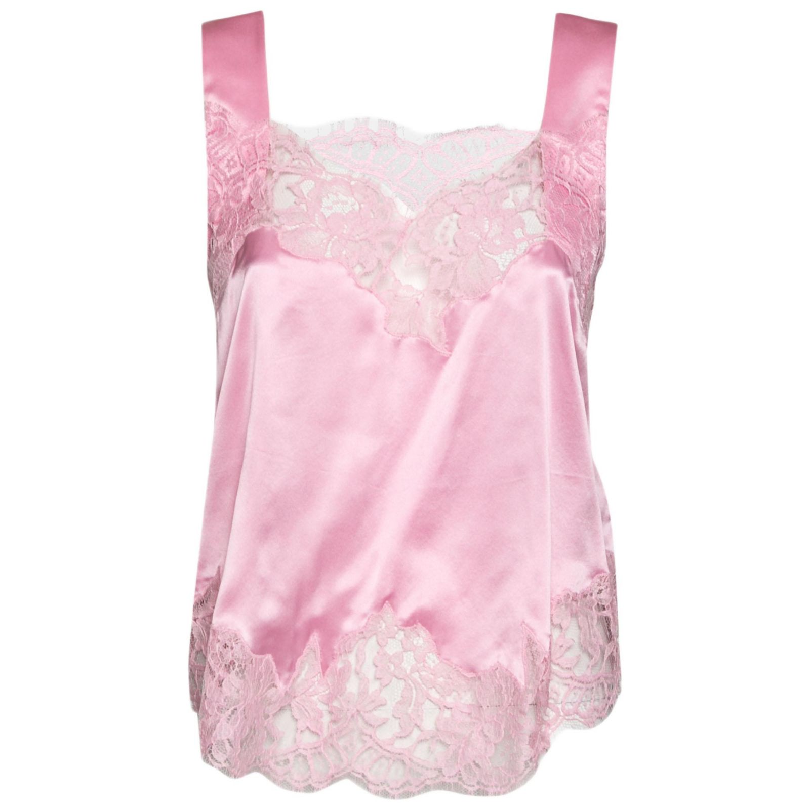 Женский топ Givenchy Pink Satin Slip Cami с кружевом