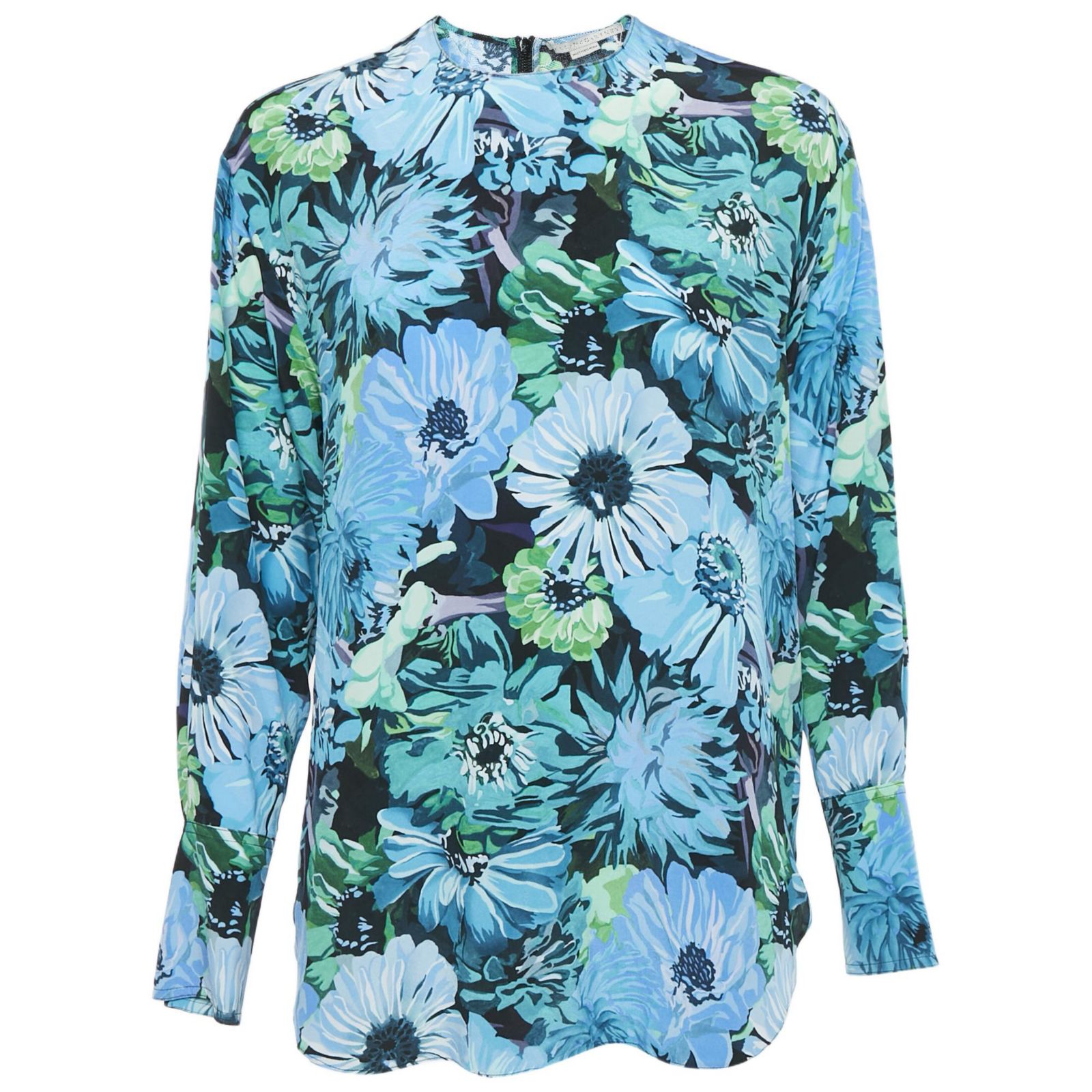 Pre-Owned Stella Mccartney Women's Blue Silk Top