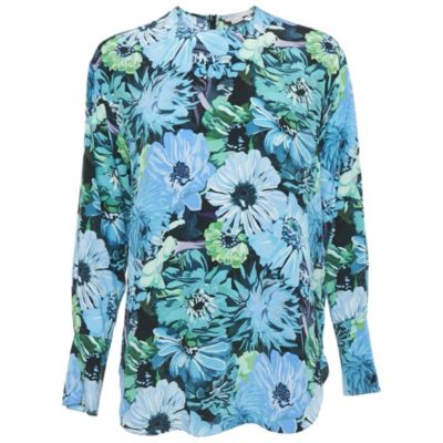 Pre-Owned Stella Mccartney Women's Blue Silk Top