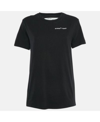 Pre-Owned Off-White Женская футболка с вышивкой логотипа