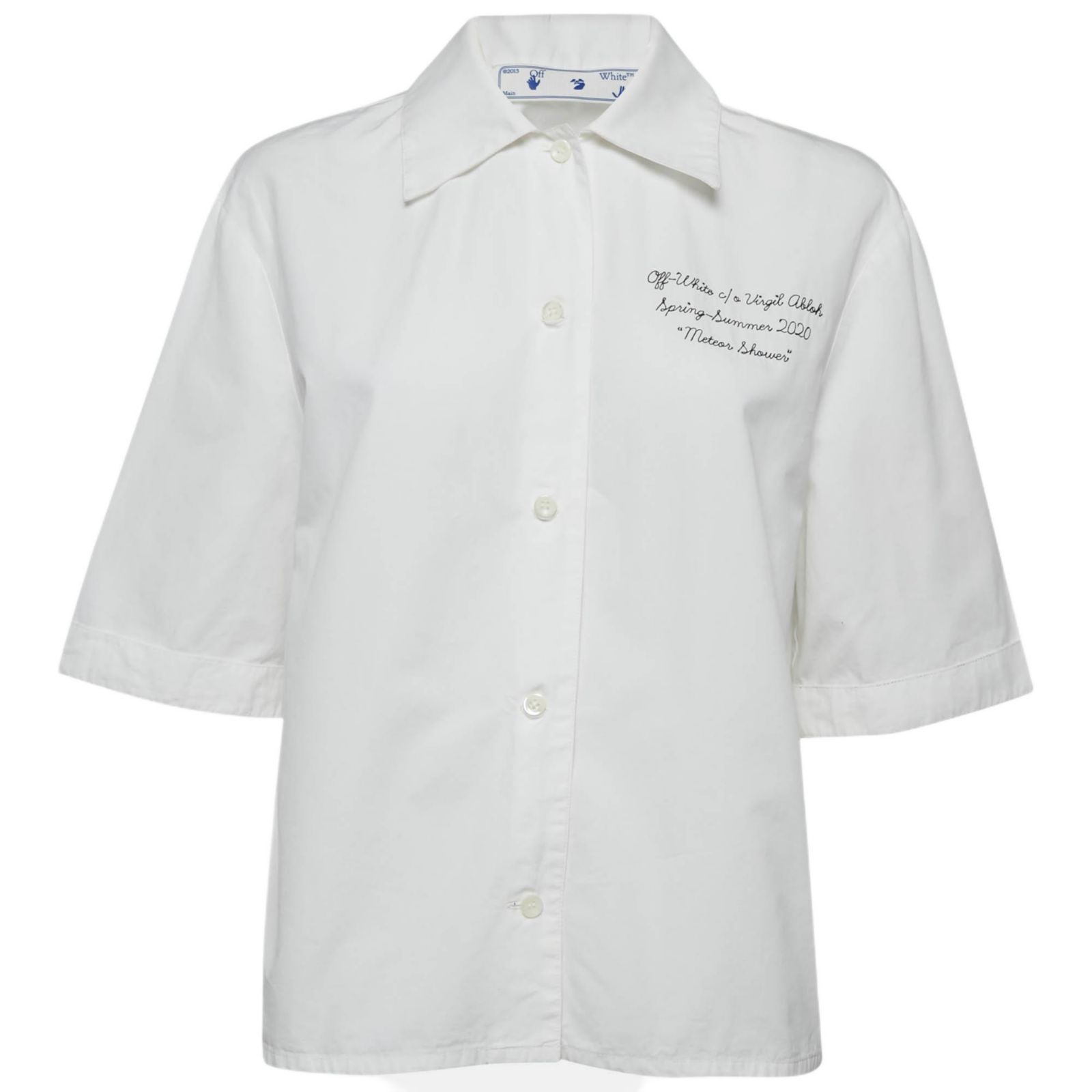 Pre-Owned Off-White Women's Embroidered Cotton Short Sleeves Shirt