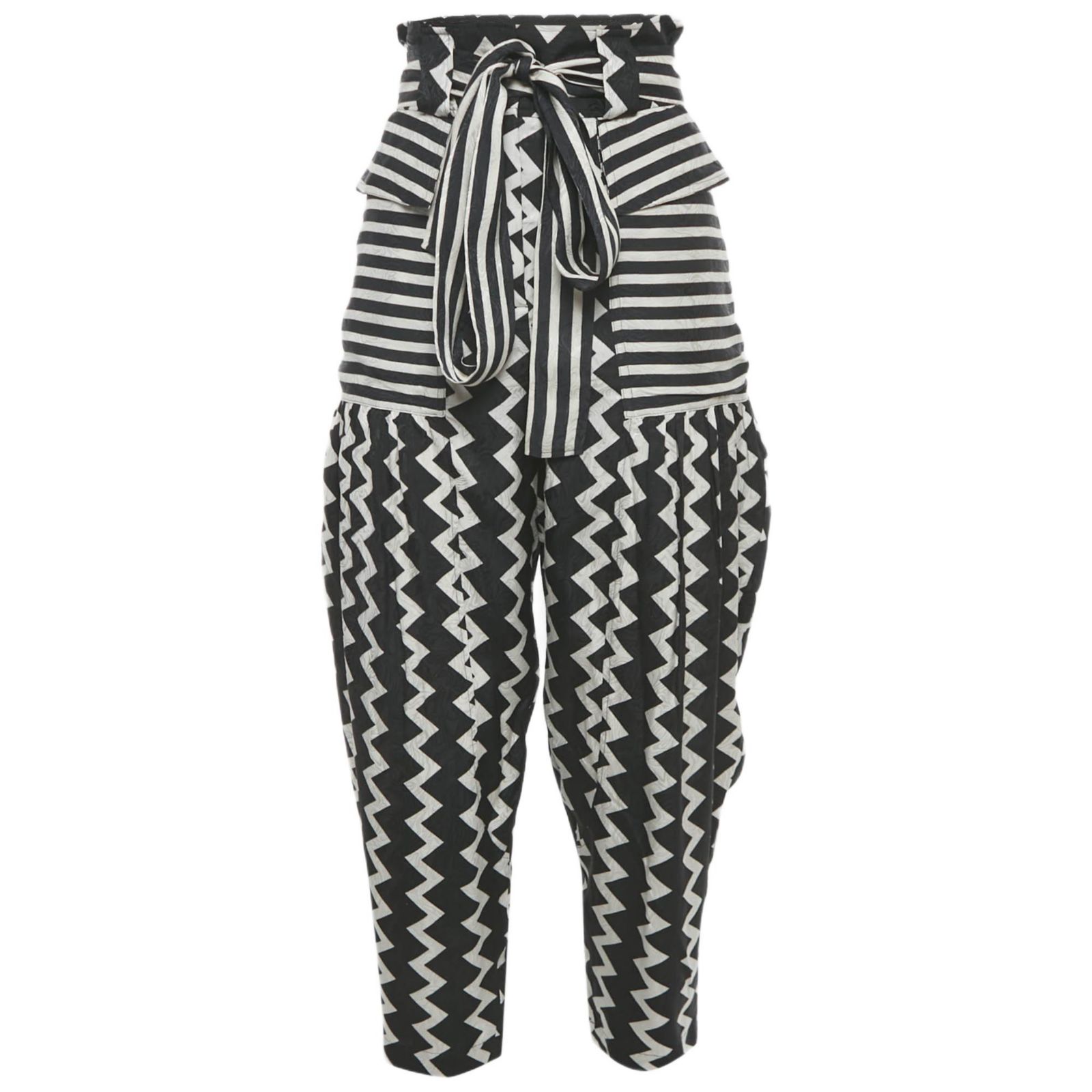 Брюки Stella Mccartney Women's Striped Jacquard Silk Belted, б/у