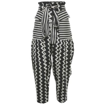 Брюки Stella Mccartney Women's Striped Jacquard Silk Belted, б/у
