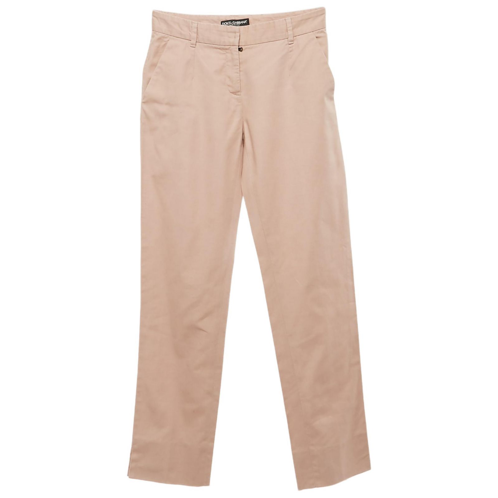 Pre-Owned Dolce & Gabbana Women's Pre-Owned Dolce and Gabbana Pink Gabardine Skinny Trousers