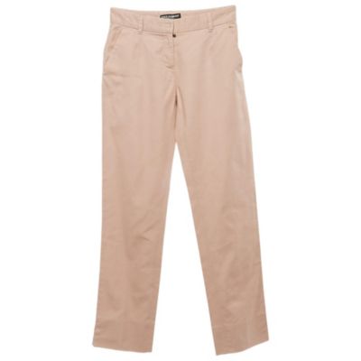 Pre-Owned Dolce & Gabbana Women's Pre-Owned Dolce and Gabbana Pink Gabardine Skinny Trousers