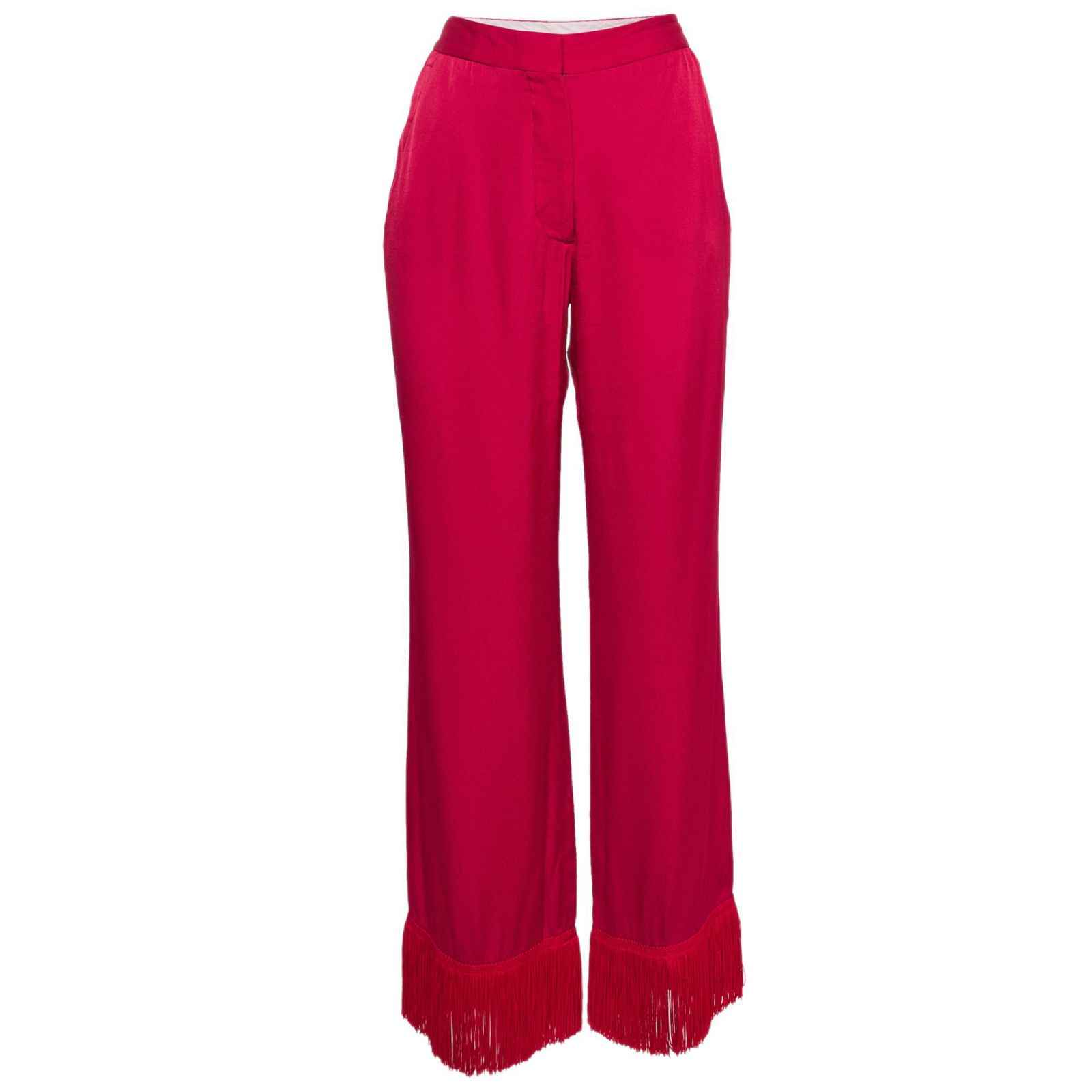 Pre-Owned Stella Mccartney Women's Satin Tassels Detail Trousers