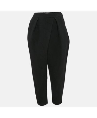 Брюки Chloe Women's Black Textured Crepe Pleats Detail