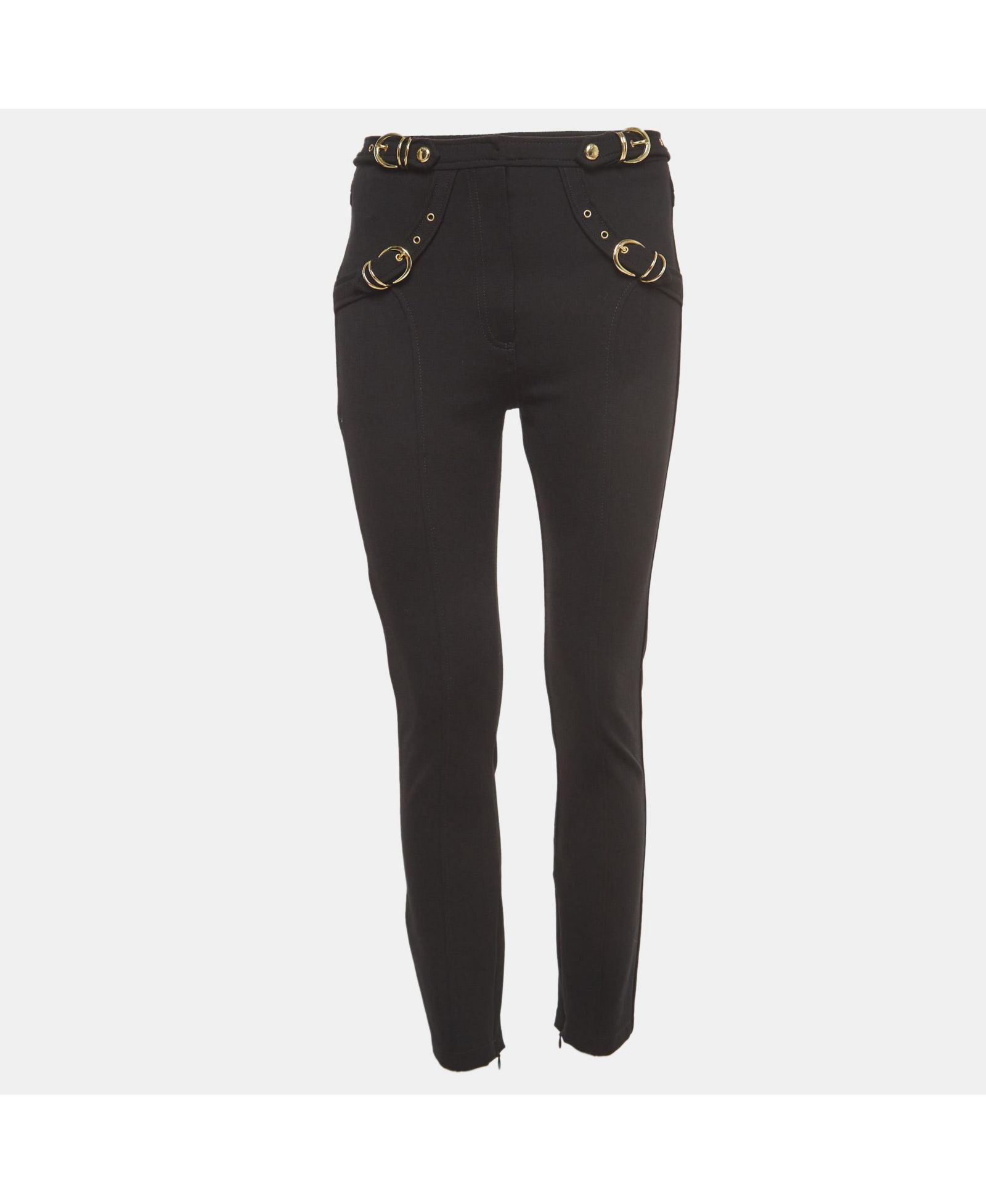 Pre-Owned Versace Женские брюки Versace Jeans Couture Black Belt Pocket Detail Skinny