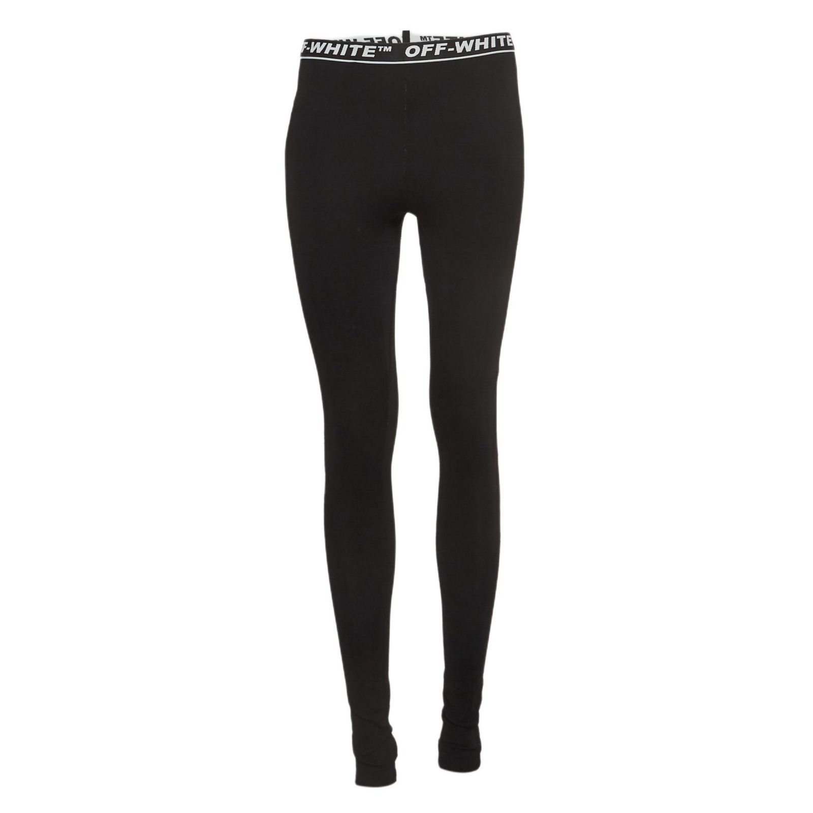 Pre-Owned Off-White Women's Black Logo Intarsia Knit Active Wear Leggings