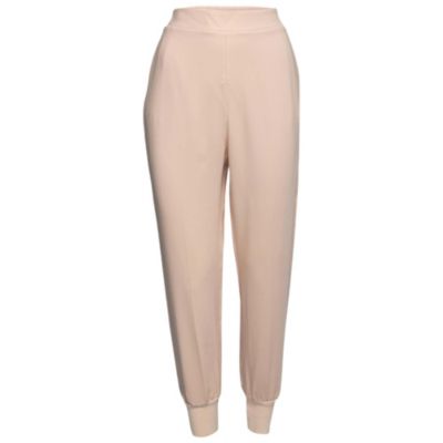 Pre-Owned Stella Mccartney Women's Light Pink Crepe Rib Knit Trimmed Pants