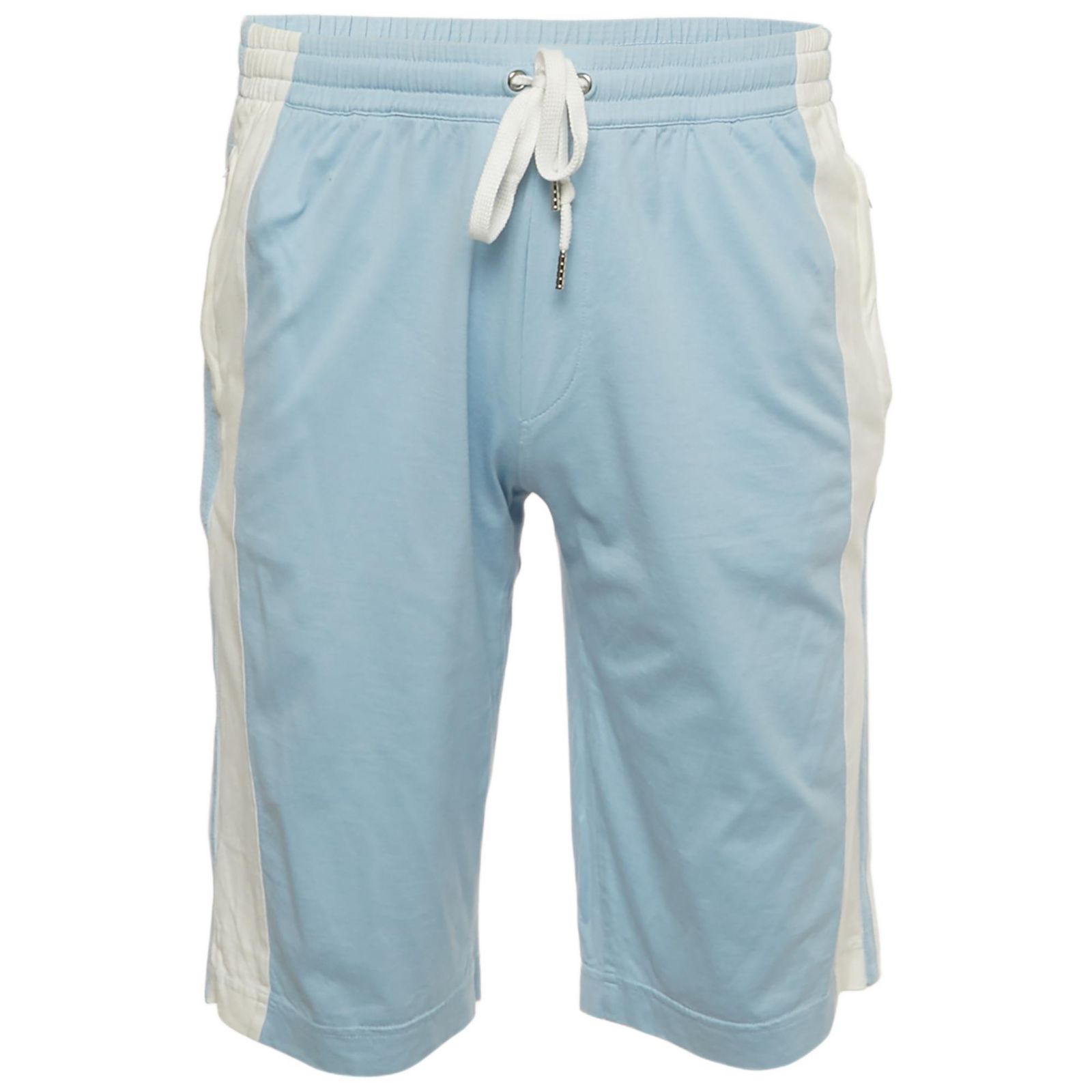 Pre-Owned Dolce & Gabbana Men's Dolce & Gabbana Pre-Owned Blue Striped Cotton Jersey Shorts