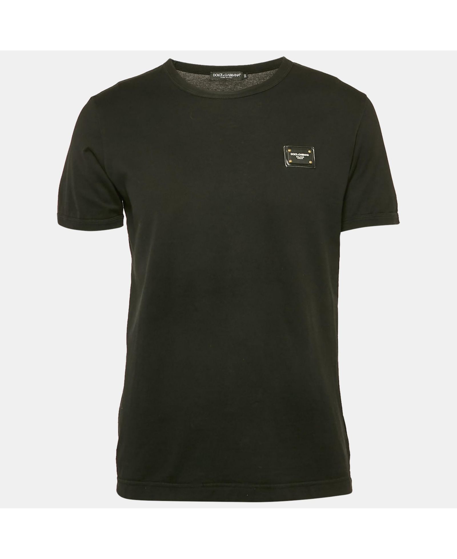 Pre-Owned Dolce & Gabbana Мужская футболка Jersey с логотипом, черная