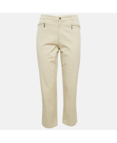 Брюки Burberry Women's London бежевый габардин хлопок, б/у