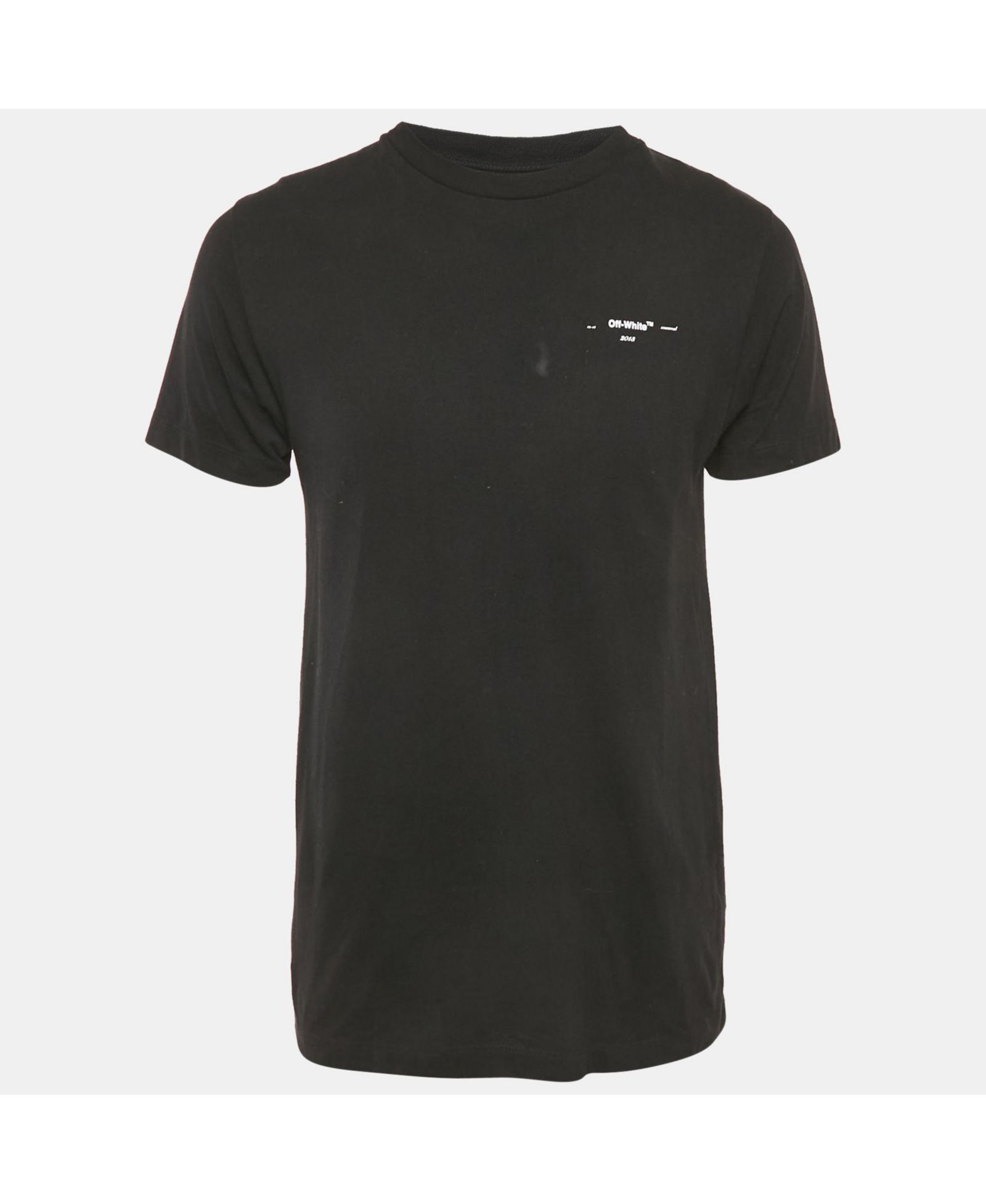 Pre-Owned Off-White Men's Black Cotton Knit T-Shirt