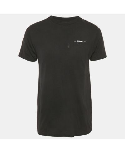 Мужская футболка Pre-Owned Off-White Black Cotton Knit